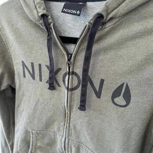 Nixon Women’s Olive Zip Up Hoodie - Size: Small - Picture 5 of 8